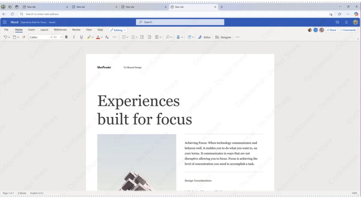 Microsoft wprowadza znak wodny. Aktywuje się przy poufnych danych